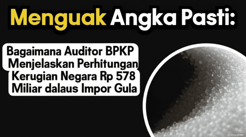 Menguak Angka Pasti: Bagaimana Auditor BPKP Menjelaskan Perhitungan Kerugian Negara Rp 578 Miliar dalam Kasus Impor Gula