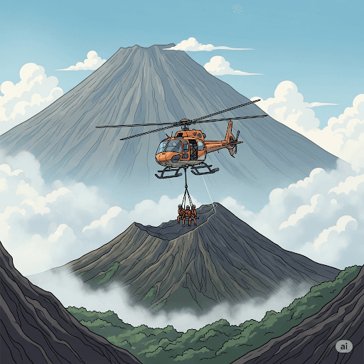 Mengungkap Tirai Kabut: Mengapa Helikopter Sulit Evakuasi Pendaki Brasil di Gunung Rinjani?