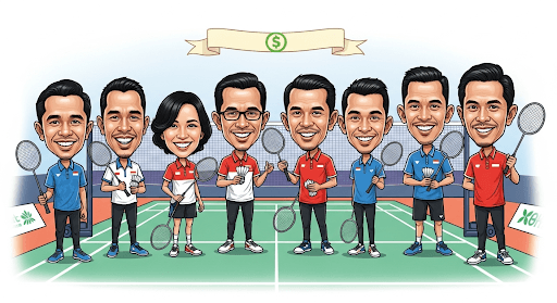 Momen Langka yang Menggugah Hati: Delapan Legenda Bulutangkis Kembali Beraksi, Menggalang Dana untuk Sesama Atlet
