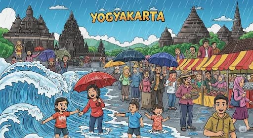Prakiraan Cuaca Wisata Jogja Hari Ini dan Besok: Waspada Hujan &#038; Gelombang Tinggi!