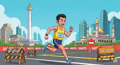 Daftar Jalan Ditutup Jakarta International Marathon 2025: Waktu Penutupan dan Rute Alternatif Lengkap!