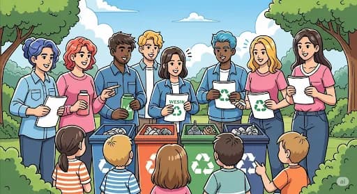Peduli Lingkungan, Mahasiswa AMIKOM Yogyakarta Ajak Siswa Kelola Sampah Sejak Dini