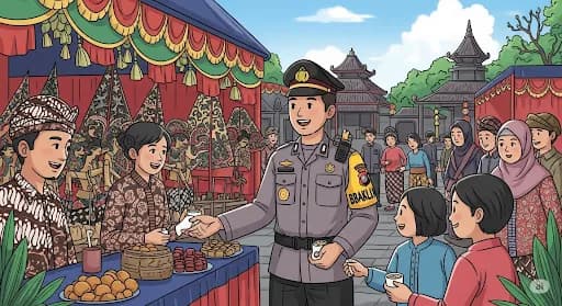 Bhabinkamtibmas Tamantirto Hadir di Gelar Budaya, Wujud Sinergi Jaga Seni Lokal