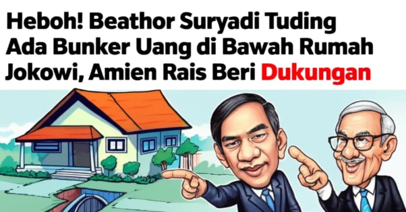 Heboh! Beathor Suryadi Tuding Ada Bunker Uang di Bawah Rumah Jokowi, Amien Rais Beri Dukungan