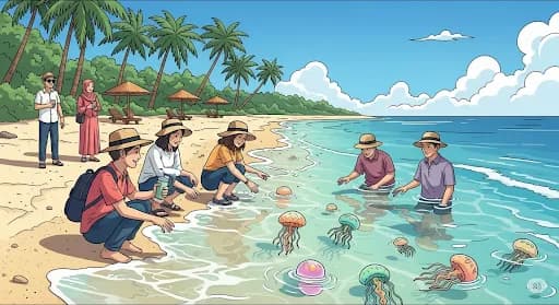 Puluhan Wisatawan Tersengat Ubur-ubur di Pantai Yogya, BPBD DIY Ingatkan Waspada