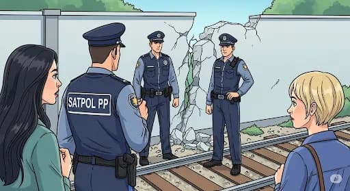 Satpol PP Kembali Amankan Wanita di Balik Tembok Bolong Jatinegara: Diduga PMKS