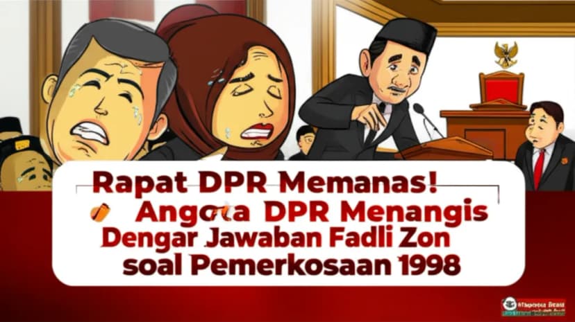 Rapat DPR Memanas! Dua Anggota DPR Menangis Dengar Jawaban Fadli Zon soal Pemerkosaan 1998