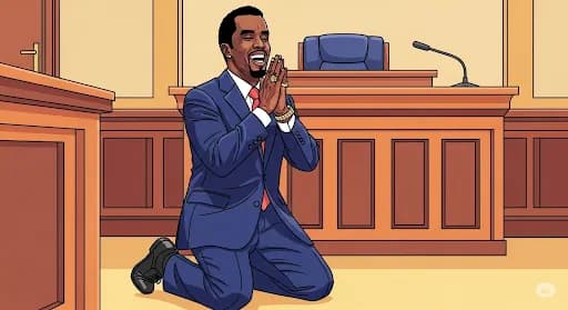 Momen Dramatis Sean Diddy Combs Berlutut di Pengadilan Usai Vonis Bebas Tuduhan Serius