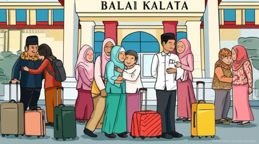 384 Jemaah Haji Yogyakarta Tiba, Disambut Haru Keluarga di Balai Kota