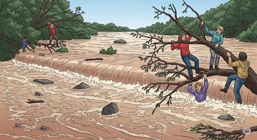 Banjir Bandang Texas Renggut Puluhan Jiwa, Korban Selamat Berjuang Berpegangan Pohon