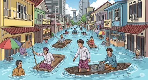 Banjir Jakarta Meluas: 51 RT Terendam, Cawang Paling Parah Capai 3 Meter