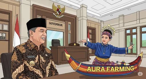 Heboh! Gubernur Riau dan Rayyan Arkan Dikha &#8216;Aura Farming&#8217; Bareng, Budaya Riau Mendunia