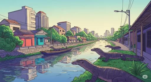 Misteri Kali Ciliwung: Kesaksian Warga Lihat Biawak Berjajar Mengarah ke Mayat Tanpa Kepala