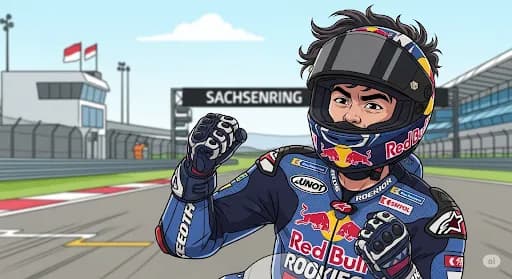 Veda Ega Pratama Juara di Sachsenring: Hasil Gemilang Red Bull Rookies Cup 2025!