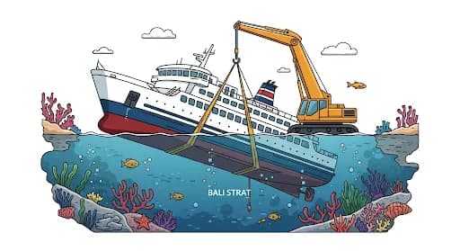Terkuak! Bangkai KMP Tunu Pratama Jaya Akan Diangkat: Ini Rangkaian Proses dan Tantangan di Selat Bali