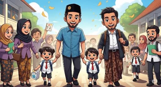 Cerita Haru dan Semangat Para Orang Tua Aceh Mengantar Anak di Hari Pertama Sekolah