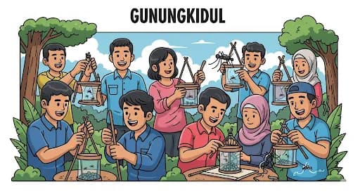 Fakultas Farmasi USD Latih Warga Gunungkidul Membuat Ovitrap: Solusi Mandiri Hadapi DBD!