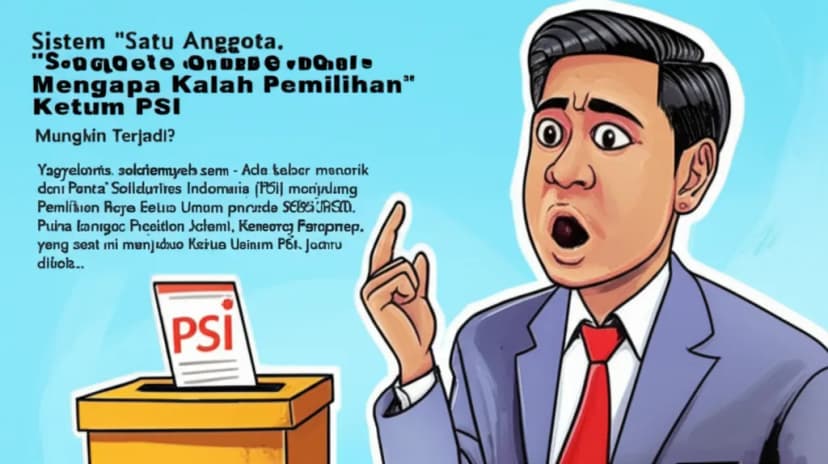 Sistem &#8216;Satu Anggota, Satu Suara&#8217;: Mengapa **Kaesang Pangarep Kalah Pemilihan** Ketum PSI Mungkin Terjadi?