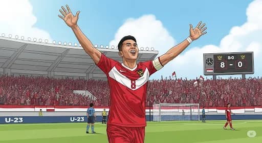 Datafakta Usai Indonesia Benamkan Brunei 8-0 di Piala AFF U-23 2025: Rekor Baru dan Jens Raven yang Menggila!