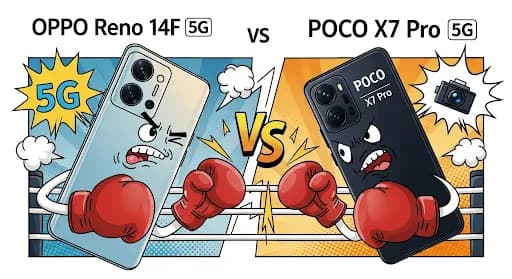 Duel Sengit: **OPPO Reno 14F 5G** vs **POCO X7 Pro 5G**, Adu Spesifikasi dan **Harga** Terbaik!