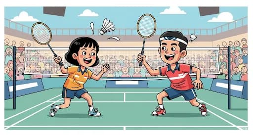 aksi legenda bulutangkis fun match oppo