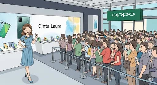 Cinta Laura Bikin Penjualan Perdana OPPO Reno14 Series Pecah, Antusiasme Pembeli Membludak!