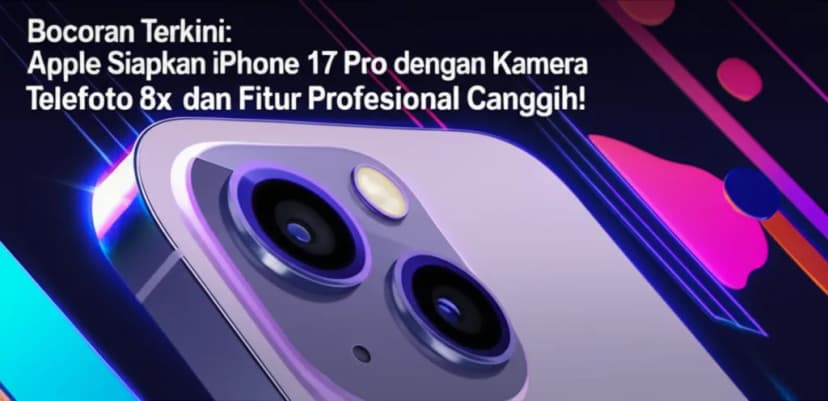 Bocoran Terkini: **Apple Siapkan iPhone 17 Pro dengan Kamera Telefoto 8x** dan Fitur Profesional Canggih!