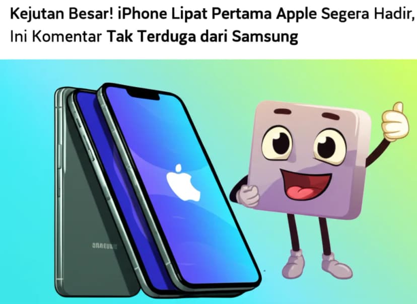 Kejutan Besar! iPhone Lipat Pertama Apple Segera Hadir, Ini Komentar Tak Terduga dari Samsung