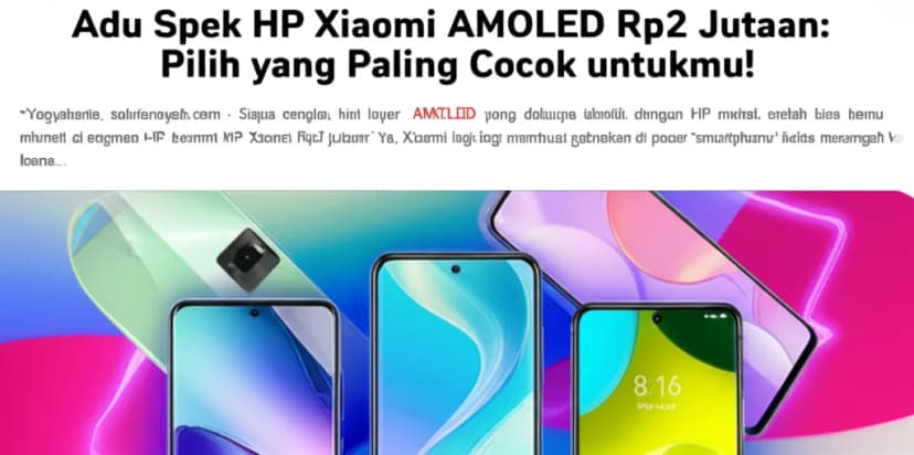 Adu Spek HP Xiaomi AMOLED Rp2 Jutaan: Pilih yang Paling Cocok untukmu!