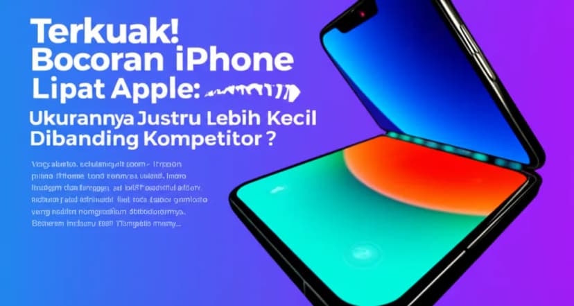Terkuak! Bocoran iPhone Lipat Apple: Ukurannya Justru Lebih Kecil Dibanding Kompetitor?