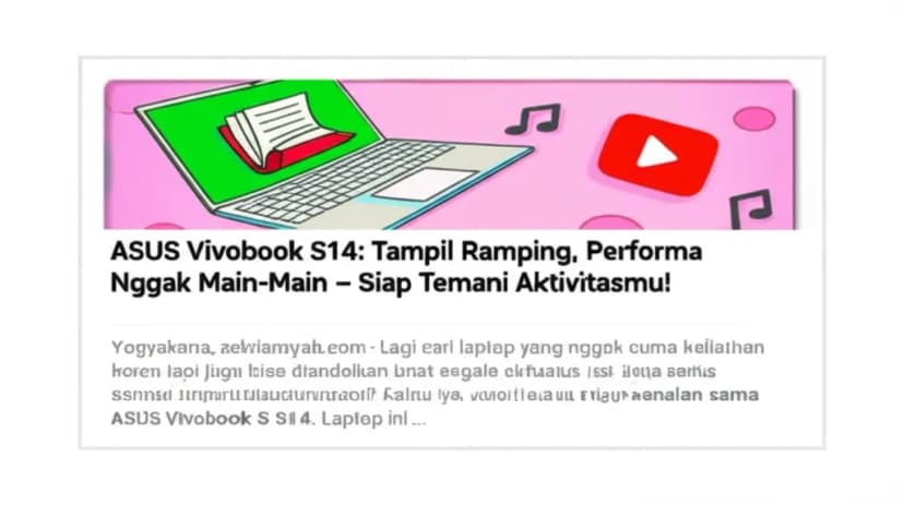 ASUS Vivobook S14: Tampil Ramping, Performa Nggak Main-Main – Siap Temani Aktivitasmu!