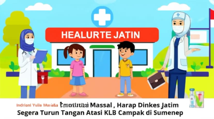Indriani Yulia Mariska **Dukung Imunisasi Massal**, **Harap Dinkes Jatim** Segera Turun Tangan Atasi KLB Campak di Sumenep