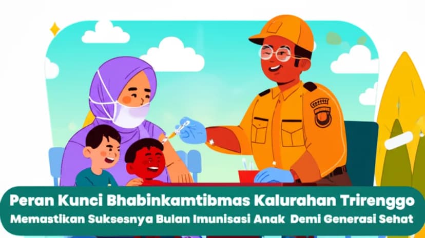 Peran Kunci **Bhabinkamtibmas Kalurahan Trirenggo**: Memastikan Suksesnya **Bulan Imunisasi Anak** Demi Generasi Sehat