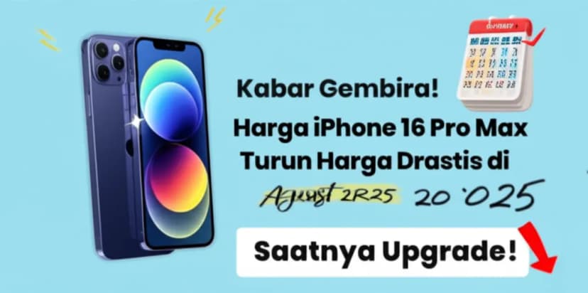 Kabar Gembira! Harga **iPhone 16 Pro Max Turun Harga** Drastis di **Agustus 2025**, Saatnya Upgrade!