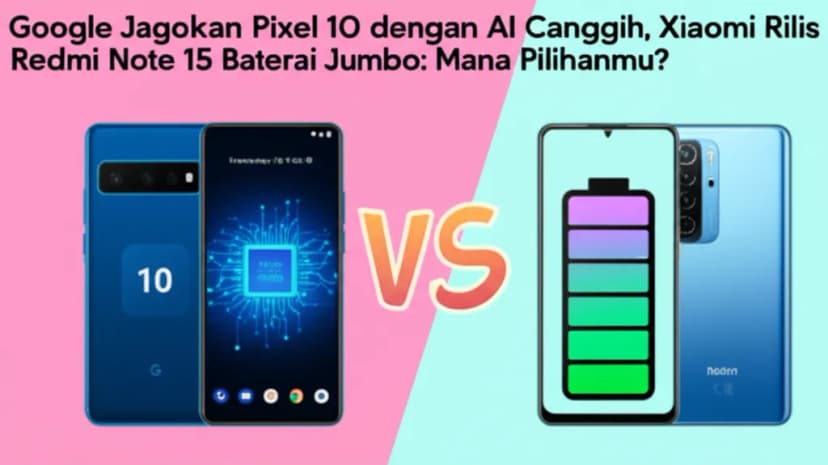 Google Jagokan Pixel 10 dengan AI Canggih, Xiaomi Rilis Redmi Note 15 Baterai Jumbo: Mana Pilihanmu?