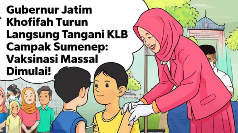 Gubernur Jatim Khofifah Turun Langsung Tangani KLB Campak Sumenep: Vaksinasi Massal Dimulai!