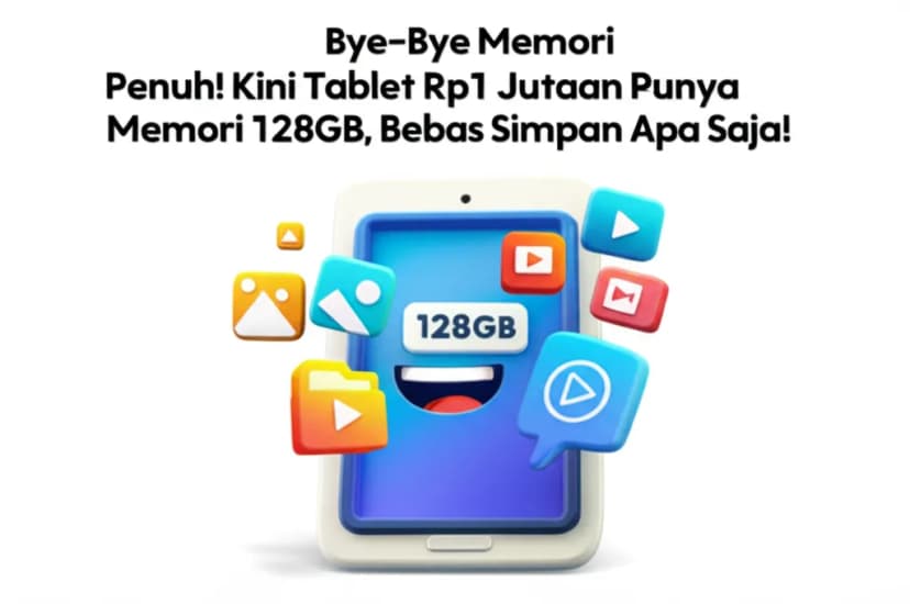 Bye-Bye Memori Penuh! Kini Tablet Rp1 Jutaan Punya Memori 128GB, Bebas Simpan Apa Saja!