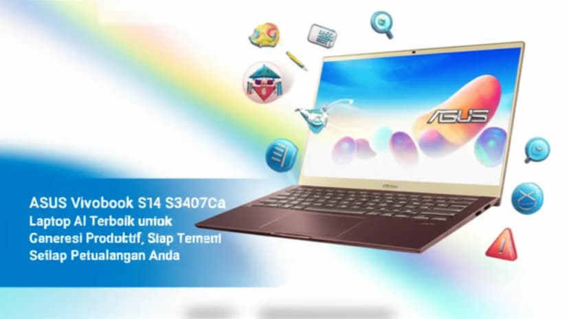 ASUS Vivobook S14 S3407CA: Laptop AI Terbaik untuk Generasi Produktif, Siap Temani Setiap Petualangan Anda