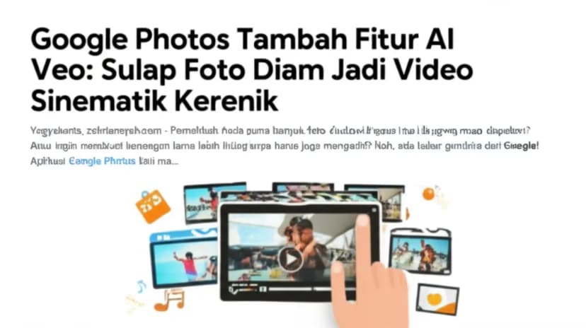 Google Photos Tambah Fitur AI Veo: Sulap Foto Diam Jadi Video Sinematik Keren!