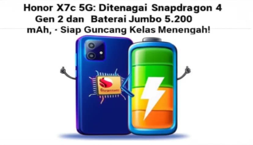 Honor X7c 5G: Ditenagai **Snapdragon 4 Gen 2** dan **Baterai Jumbo 5.200 mAh**, Siap Guncang Kelas Menengah!